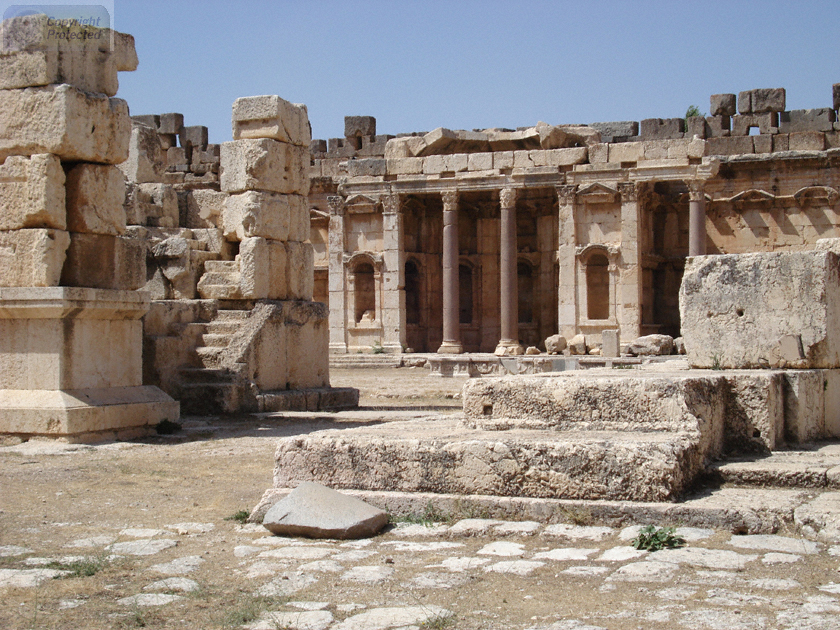 The Great Court in the Temple of Jupiter in Baalbek The Great Court in the Temple of Jupiter in Baalbek